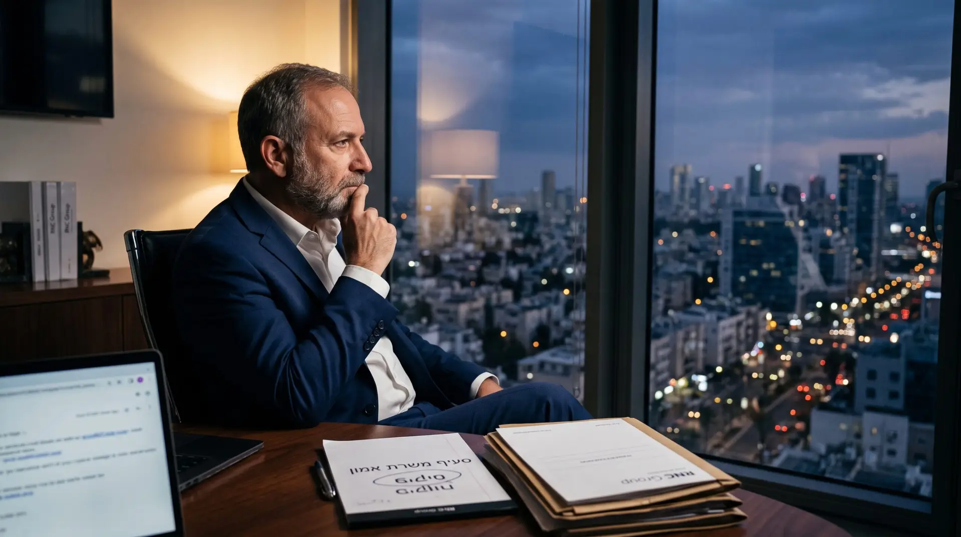 מנהל בכיר בוחן חוזה עבודה עם סעיף משרת אמון במשרדי RNC Group